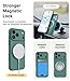 OTOFLY Magnetic for iPhone 17 Pro Max Case,Compatible with Magsafe,Classic Liquid Silicone Mobile Phone Case,Integrated Camera Control Button,Anti-Scratch Microfiber Lining, Pine Green