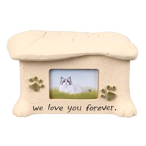 Urnas Memorial para Animais de Estimação Com Tampa de Peixe Em Resina Gravada Com Pegadas Caixa de C