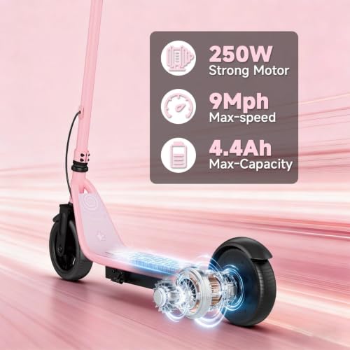 Image of Electric Scooter, 350W-500W Motor, 9 MPH to 22MPH, 10-41 Miles Range, Dual Suspension, Dual Braking, App Control, Foldable Commuter E Scooter for Adults and Teens