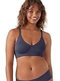 True & Co Women's Soft Form V Neck Adjustable Strap Bra, Nightfall, (Medium) 34-36DD/DDD