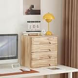 YHdtUO Solid Wood Desktop File Cabinet with Lock 3 Drawer Office Storage Box for nizing Documents Flat File,B-4 Layer