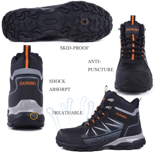 Image of Blapek Steel Toe Work Boots for Women, Insulated Work Boots | Lightweight Comfortable Safety Toe Shoes for Construction Workers, Steel Toe Sneakers for Warehouse & Auto Repair