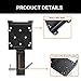 lifgarfe Universal Trailer Winch Plate Hitch Mount Winch Cradle Mounting Plate with 2