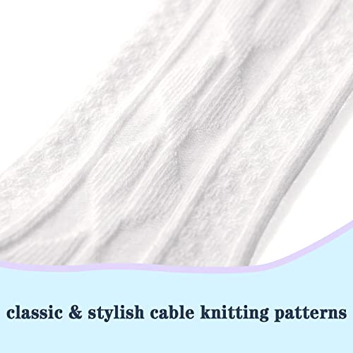 Baby Knee High Socks Seamless Knee Socks 5 Pairs Cable Knit Cotton Stockings For Infant Toddler Boys Girls (Ivory, 6-12 Months) #TOP5
