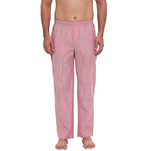 Image of FTX Men's Striped Woven Polycotton Track Pants - Pink