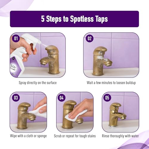 Image of Amazon Brand - Presto! Tap Cleaner | 500 Ml | Limescale & Grime Fighter | For Bathroom, Kitchen, Sink Fitting Taps