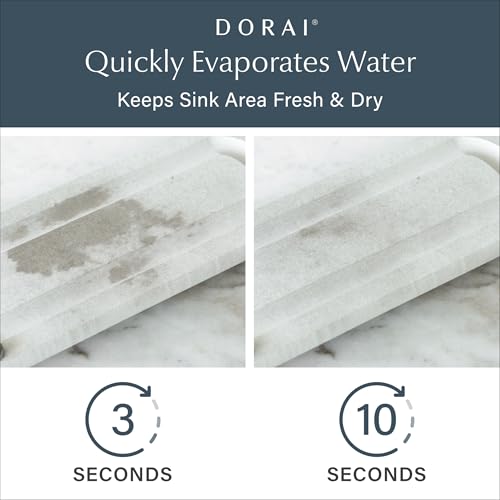 Dorai Home Sink Caddy – Water-Absorbing Stone Tray for Sink, Stainless Steel Feet, Fast-Drying, Sandstone - Thumbnail 2