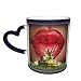 Red Lips Getting Ready to Kiss A Frog Print Farbwechsel Tasse im Himmel Keramiktasse Personalisierte Geschenke für Familienliebhaber Freunde