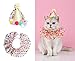 Cat Dog Princess Costumes Puppy Cat Birthday Bandana Scarf and Party Hat Cute Lace Dog Bib Scarf and Christmas Hat Doggy Cat Birthday Party Decorations Set