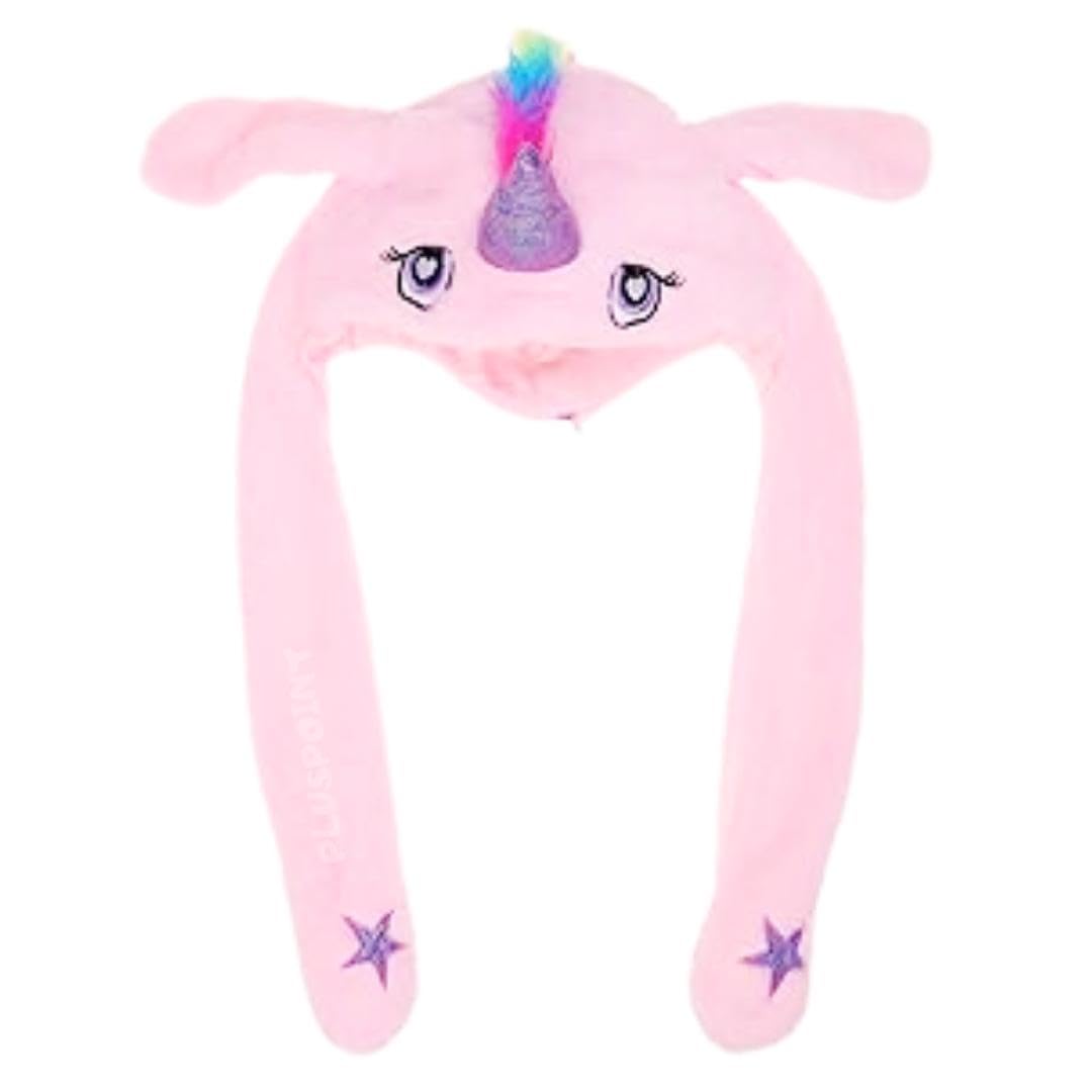 PLUSPOINT Unicorn Caps Ears Moving with led light Glowing Caps Dancing Ears Press Paws to flip ears with lights Headwear Cute Plush Animal Funny Hat, Plush Caps for Girls Women Kids Baby (B0CNVVD7P3) Amazon Price History, Amazon Price Tracker