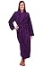 Alexander Del Rossa Womens Turkish Terry Cloth Robe, Long Cotton Bathrobe, 1XL 2XL Purple (A0126PUR2X)
