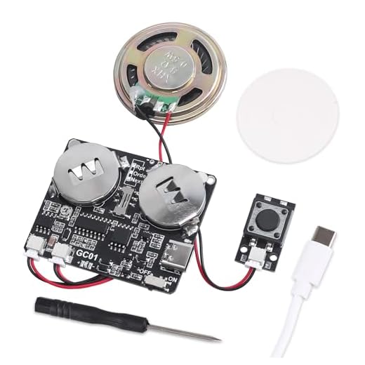 DONGKER Sound Modul Tastensteuerung 8M Einstellbare Lautstärke und Wiedergabemodus MP3 WAV Musik Player Platine mit Lautsprecher für DIY Spieluhr Grußkarte Kreatives Geburtstag