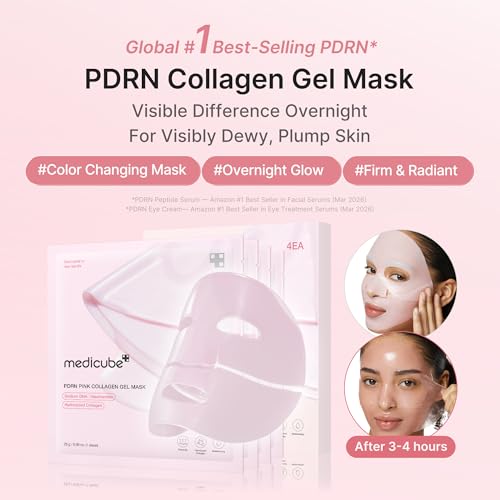 medicube Jelly Gel Mask with Salmon DNA PDRN Pink Collagen | Overnight Face Mask for Glass Glow Skin | Elasticity, Hydrating, Firming and Moisturizing | Korean Skincare, 28g x 4ea - Image 2
