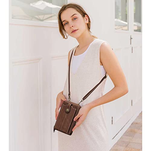 Kattee Genuine Leather Tote Bag Bundle With Rfid Blocking Women Corssbody Phone Purses #TOP4