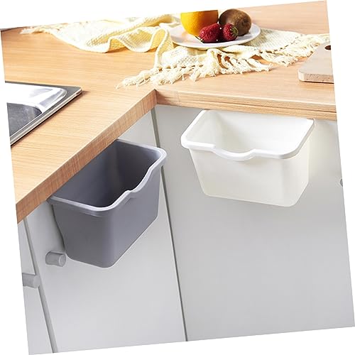 Caneca de basura colgante para puerta de gabinete gris miniatura 3