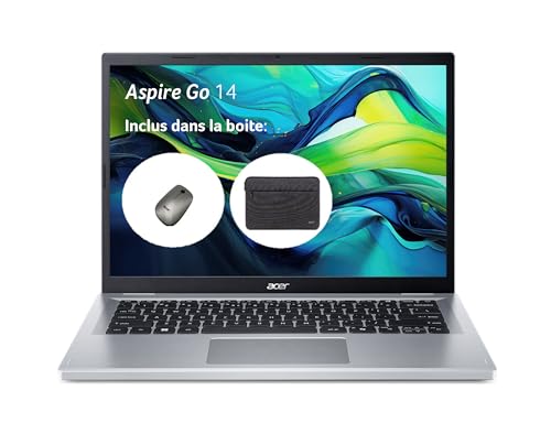 Acer Pack: Aspire Go 14 AG14-31P-33YH, Ordinateur Portable 14'' WUXGA IPS, PC Portable (Intel Core...