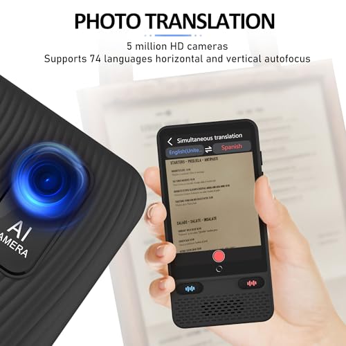 Language Translator Device,2024 Latest Two-Way Language Translator in 138 Languages, Online/Offline/AI/Voice/Photo Translation, Standy 240H, Portable Instant Translator for Business,Study & Travel 8 Language Translator Device,2024 Latest Two-Way Language Translator in 138 Languages, Online/Offline/AI/Voice/Photo Translation, Standy 240H, Portable Instant Translator for Business,Study & Travel - Image 6