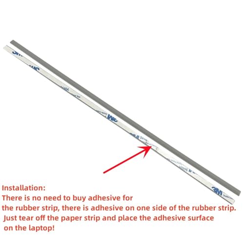 HSSDTECH 2pcs Bottom Cover Rubber Non-Slip Bumper Foot Feet Pad Strip Replacement for HP Spectre x360 13-AE Series 13-AE012DX 13-AE013DX,L05405-001 942847-001 Laptop Rubber Foot Strip Silver (2pcs)