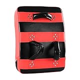 Julihai Kick Target, EVA Material Curved Striking Pad for Kickboxing, Muay Thai Training, Comfortable Grip, Ideal for Youth and Adults (Black Red)