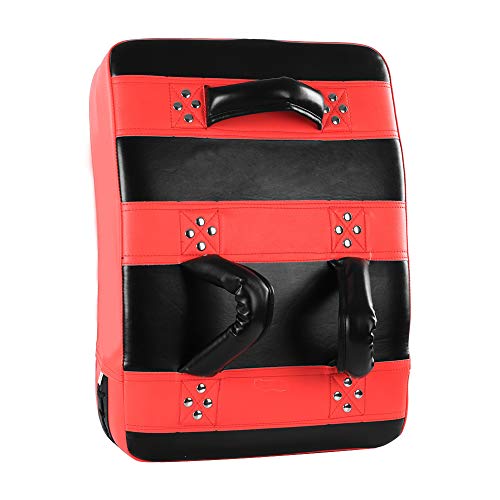 Julihai Kick Target, EVA Material Curved Striking Pad for Kickboxing, Muay Thai Training, Comfortable Grip, Ideal for Youth and Adults (Black Red)