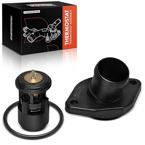 Frankberg Engine Coolant thermostat Housing Petrol Compatible with Arosa 6H1 Ibiza II 6K1 B.o.r.a 1J2 Golf IV 1J1 Polo 6N1 6N2 L.u.p.o 6E1 6X1 Leon 1M1 Replace# 032121121J