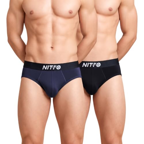 Image of Lux Nitro Men's Modal Brief| AeroComfi Ultra-Soft Stretch Brief | No-Marks Waistband, Four-Way Stretch, Premium Modal Micro Fabric (Pack of 2)