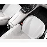 車用 シートカバー カーシートカバー シートクッション 高級PUレザー カーシートクッション 通気性メッシュ ダブルバックル固定 汗対策 クール 通気性 車用 9999+通気孔 フリーサイズ 車用 シートカバー 防水 運転席 助手席 座面 座席シート おしゃれ 車 内装 カーマッ (ホワイト, 運転席+助手席2点セット)