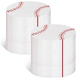 100 Sheets Baseball Napkins Paper Baseball Party Decorations Round Baseball Themed Party Supplies fo
