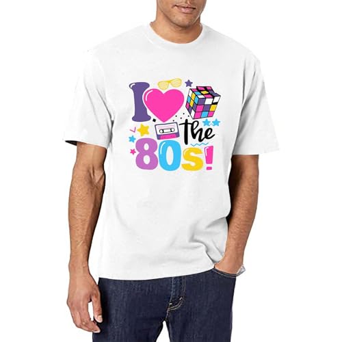 Image of Men's T-Shirt White Men's Short Sleeve T-Shirt with Crew Neck Made of Cotton Regular Fit Sports T-Shirts with Slightly Tailored Design Cotton T-Shirt Men for Summer