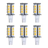 Makergroup T5 T10 Wedge Base LED Light Bulb High Brightness 12VAC/DC 3Watt 2700K-3000K Warm White Color for Outdoor Landscape Lighting Deck Stair Step Path Lights and RV Lights Pack of 6
