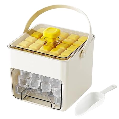 Press Ice Block Mold - Tray | Large Capacity IceCubes Storage for Home | Ice Trays for Freezer | Ice Tray Maker | Reusable Press