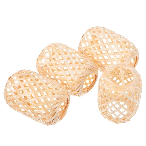 OATIPHO 4pcs Lampshades Handwoven Cage Design Soft Diffused Light Vintage Home Decor for Parties Centerpiece Decorations Dragon Boat Festival