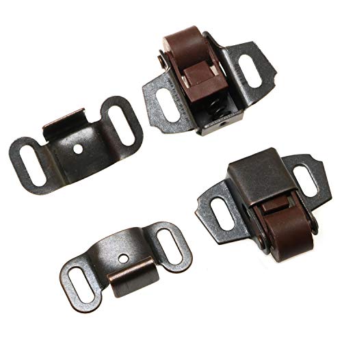 E-outstanding Roller Catch 2PCS Copper Tone Single Roller Catch for Cabinet Wardrobe Doors
