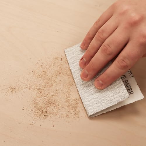 Image of Milescraft 1623 - 1 /4 Sheet Sandpaper 50 Pack - 4.5in. X 5.5in - 80, 120, 150, 220, 320 Assorted Grit. Wet or Dry Sanding. Sand Wood, Metal, Plastic. Fits Milescraft 1622 Sand-It
