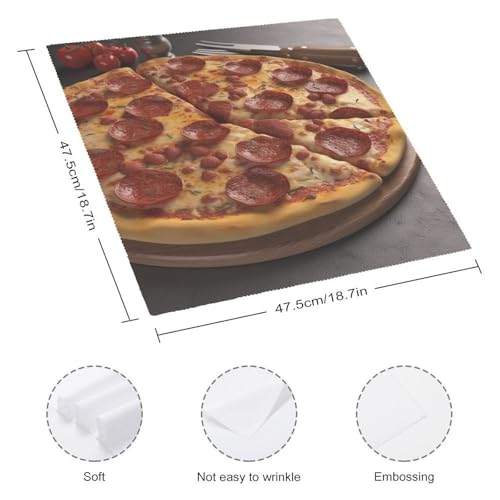 Servilletas de tela cuadradas decorativas 18.7 in 4 piezas miniatura 2