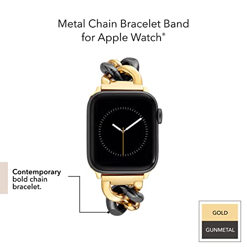 Image of Anne Klein Fashion Chain Bracelet for Apple Watch, Secure, Adjustable, Apple Watch Replacement Band, Fits Most Wrists
