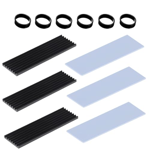 SSD M.2 Dissipatore,Alluminio Dissipatore,dissipatore ssd m2,Kit Dissipatore Calore Rame,Raffreddamento Memoria,Chipset Dissipatore di Calore,Dissipatore di Calore del Computer,3 Set - Scheda video