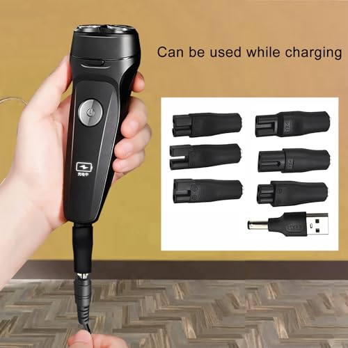 AQSQWQ 8 Stück 5V USB Netzkabel Kabel Rasierer Ladegerät Ersatz-Netzteil-Ladegerät, Multifunktions USB Adapter Set für alle Arten von Rasierern, Haarschneidern und Anderen Ladekabeln