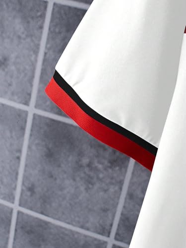 QJQ Men's Letter Graphic Tees Streetwear Short Sleeve Crewneck Color Block T Shirts Casual Summer Trendy Tops White4