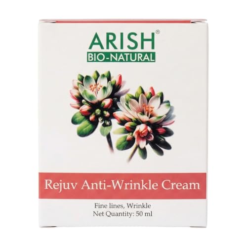Image of ARISH BIO-NATURAL Rejuv Anti Wrinkle Cream for Wrinkles, Hydrating & Anti-Aging, Reduces Dark Spots & Fine Lines, Alcohol Free, 50 ml
