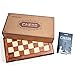 VAMSLOVE Chess Set Large 16''/42cm Folding Wooden Board with Deluxe Weighted Acrylic Chess Pieces - 3.5
