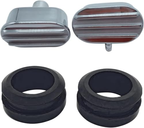 Oval Finned Polished Aluminum Oval breather PCV Set of 2 Oval Air PCV Breather Combo Valve Cover