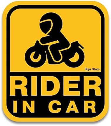 Amazon Rider In Car 面白ステッカー シンプルなピクトグラム Signstore安心の日本国内製造 ステッカー デカール 車 バイク