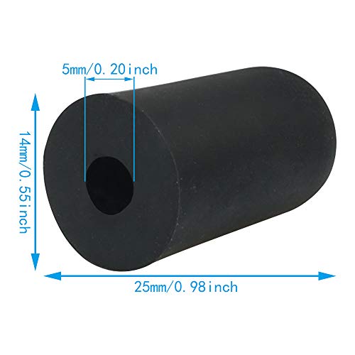 WHYHKJ 4pcs Rubber Tip for Cello Endpin Non-Slip Cap Instrument Protector Cello Accessories, Black