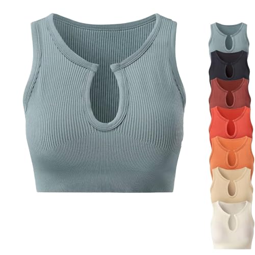 Getheyshape Shape Me Up Crop Top, Shapewear Tight Gym Bralette, Smooth U-Neck Sports Vest Shirt for Women