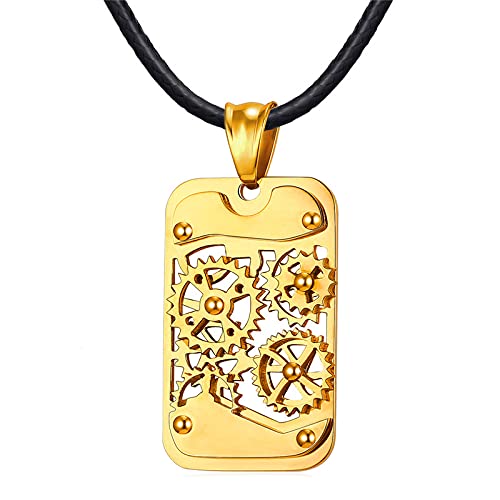 See full amazon price history chart for U7 Punk Gear Necklace for Men Women Braided Leather Chain with 18K Gold Plated Steampunk Hip Hop Vehicle Tag Pendant Necklaces, 26 Inch U7 Punk Gear Necklace for Men Women Braided Leather Chain with 18K Gold Plated Steampunk Hip Hop Vehicle Tag Pendant Necklaces, 26 Inch (B09C89ZL7T) Amazon Price History, Amazon Price Tracker