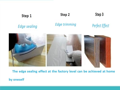 Image of HGKJHFmelamine Edging Tape. pre Coated with hot melt Adhesive Flexible Veneer Edge Edging, Used for Cabinet and Furniture Maintenance (No21-Redwood Color, 1.81cm*40ft)