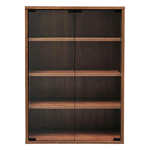 Amazon Brand - Movian 4-shelf display cabinet / Storage unit with wooden glass doors, Brown oak - Image 3
