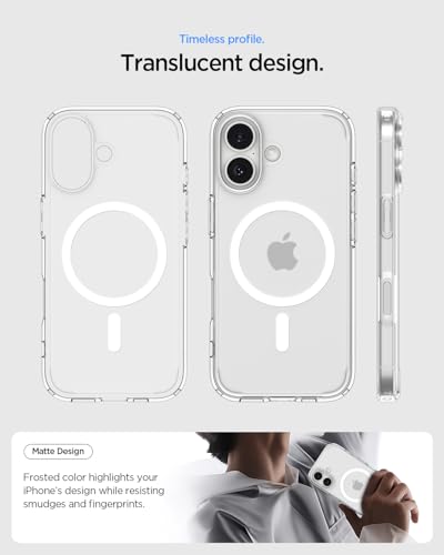 Image of Spigen for iPhone 17 Case, Ultra Hybrid MagFit [TPU Covered Camera Control] [Anti-Yellowing] [Compatible with Magsafe] - Frost White