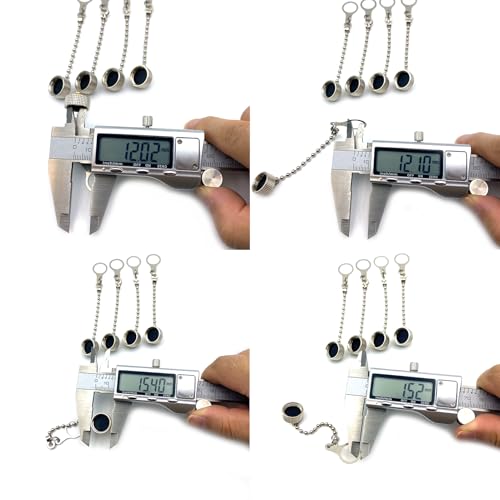 5 piezas tapa de polvo GX12 metálica con cadena miniatura 3
